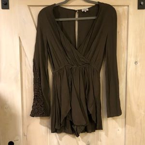 Army Green Romper